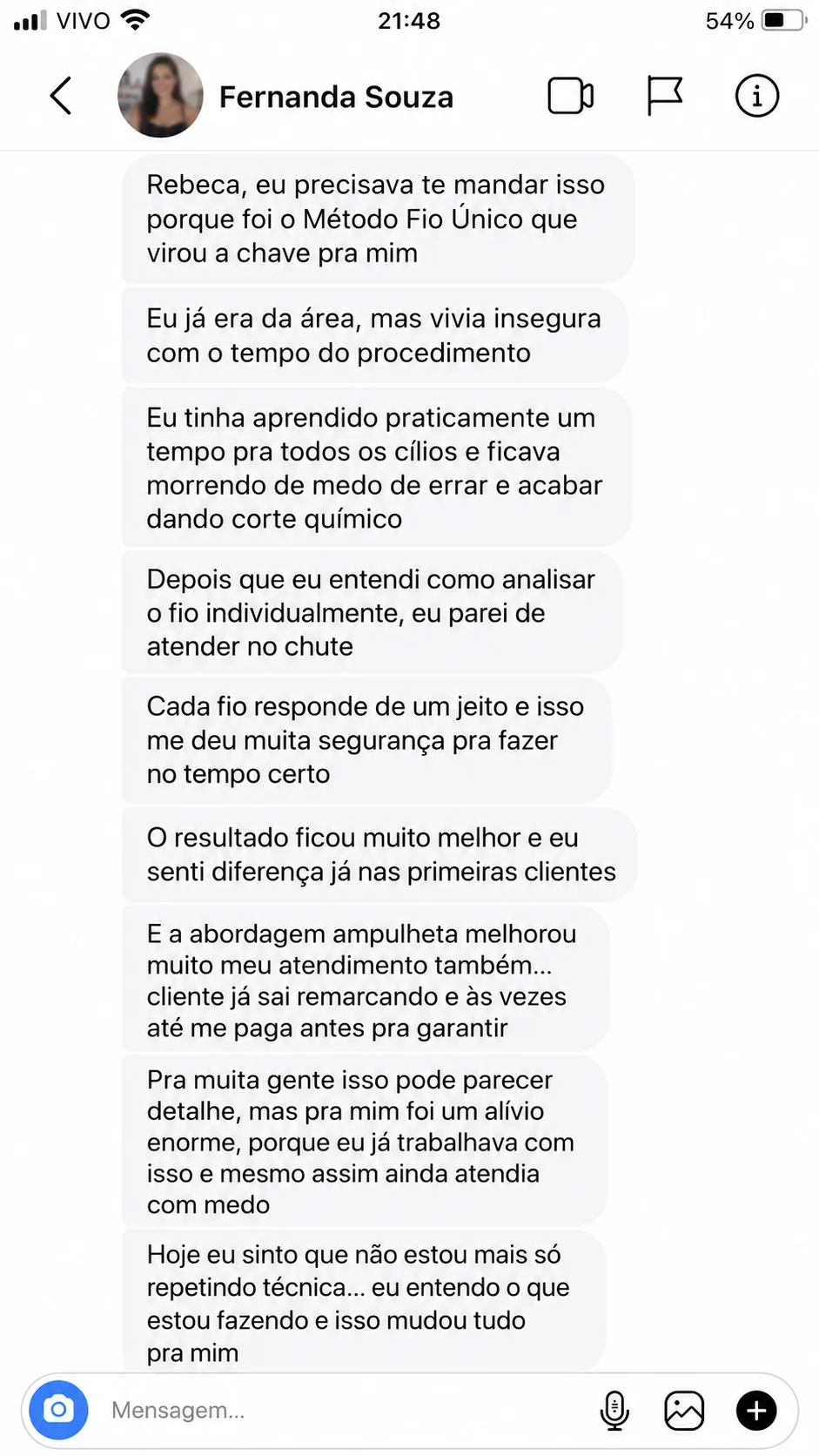 Depoimento de Fernanda Souza